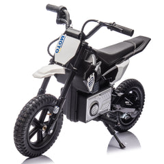 24V Kids Ride On Electric Toy Motocross Motorcycle,200W High Speed Hub Motor,Rear wheel shock absorber,Adjustable speed,LED breath lamp,Bluetooth,Music,Speeds 3.11-9.32MPH For Kids Aged 5-12