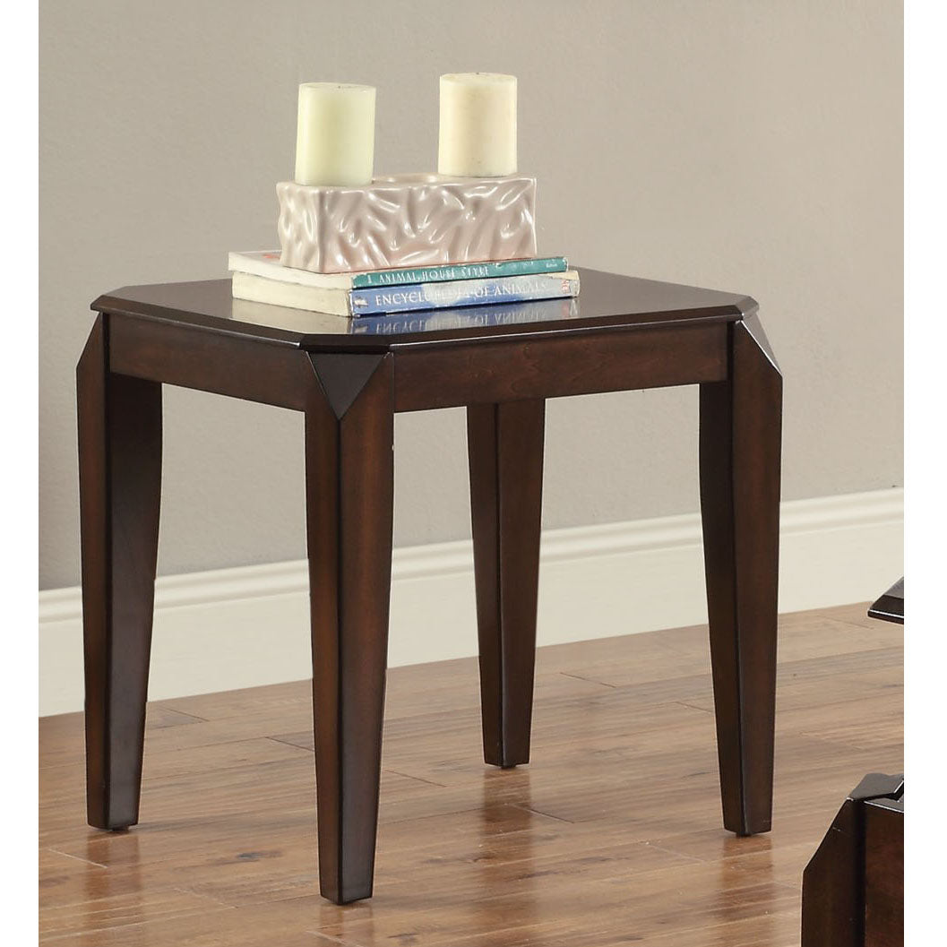 Walnut End Table with Tapered Leg