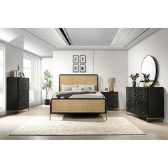 Anser Black and Natural 5-piece Queen Bedroom Set