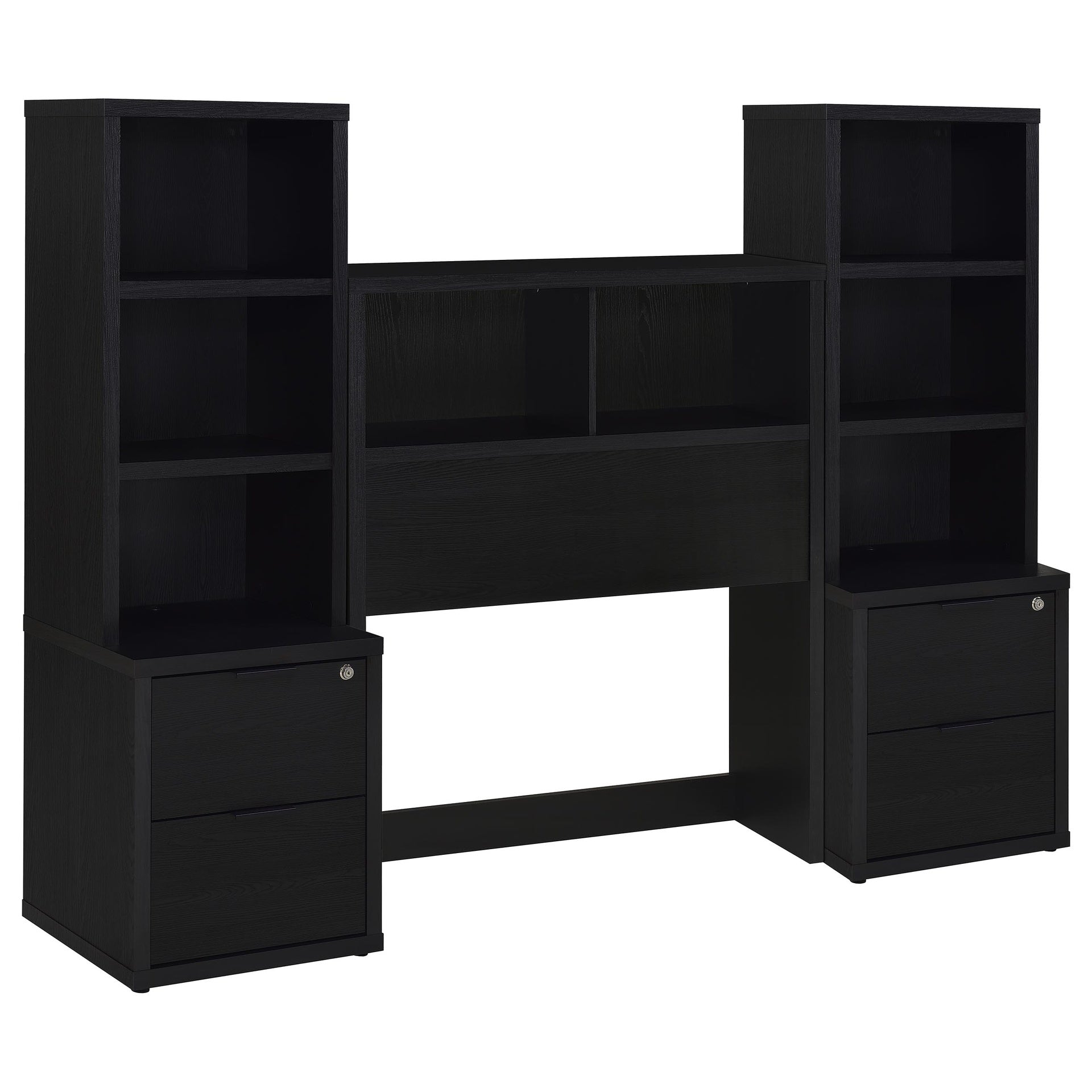 Geary Black 3-piece Twin Bedroom Set with Bookcase Headboard