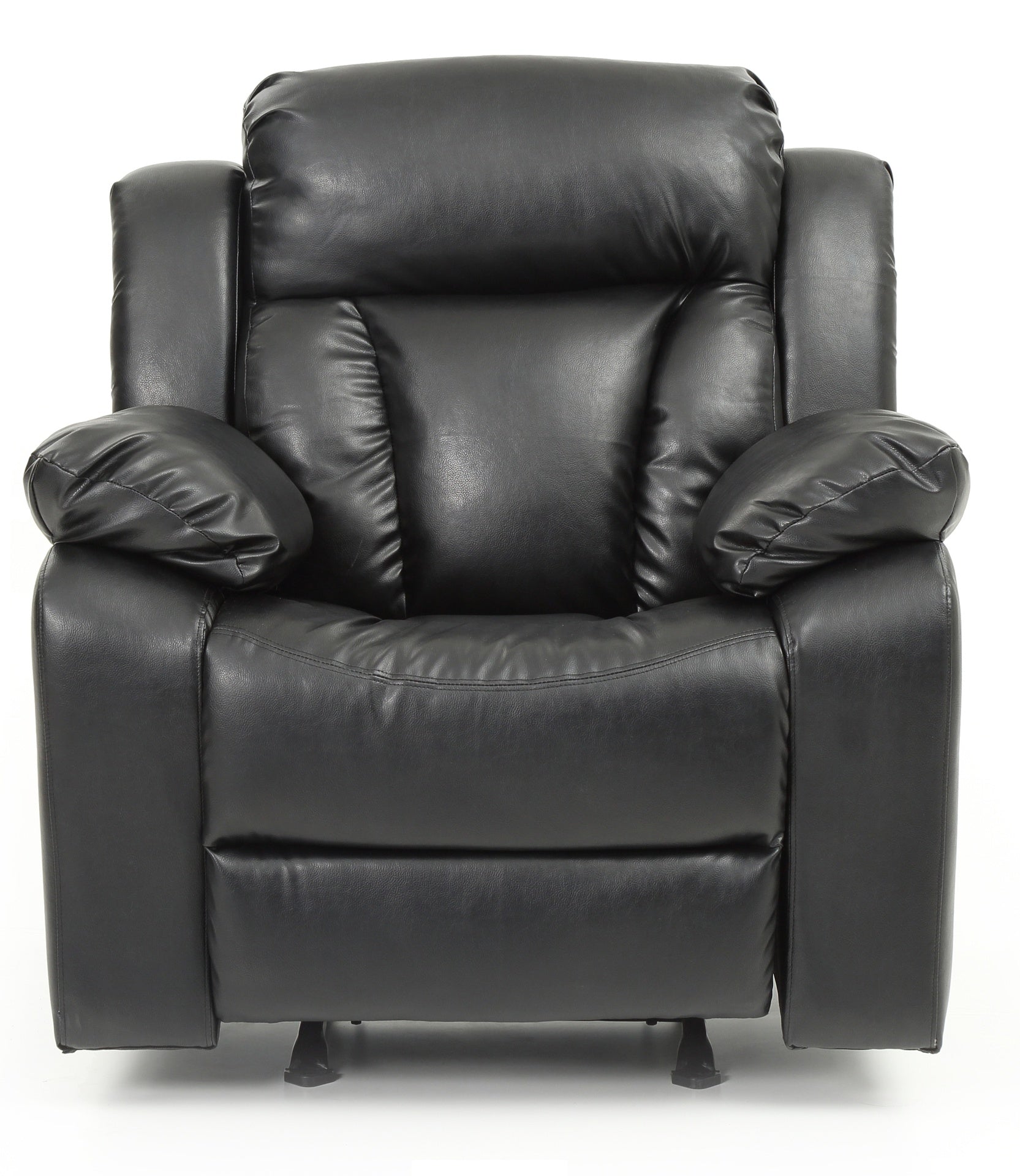 Elegant Padded Arm Recliner In Black