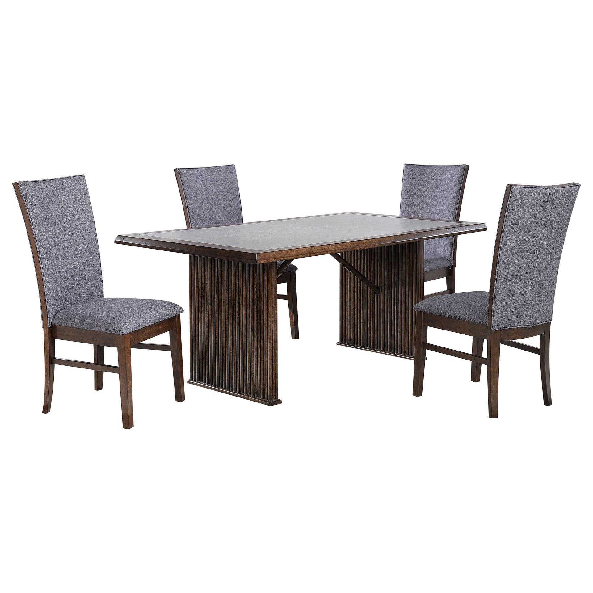 Wawona Brown 5-piece Rectangular Dining Table Set
