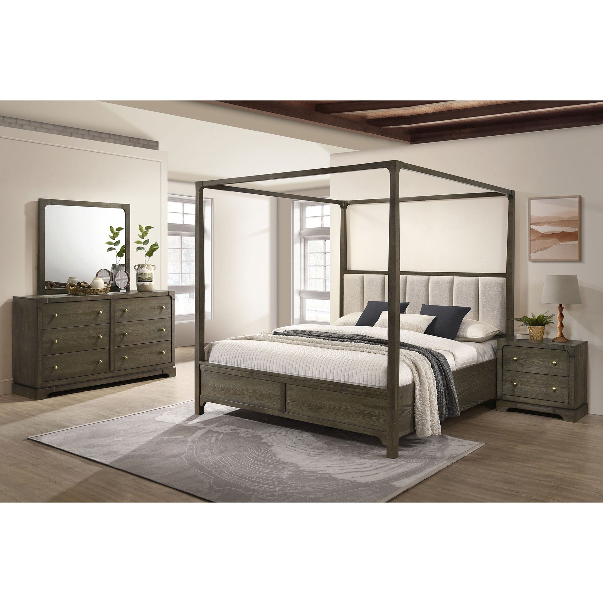 Harbington Dark Cocoa 4-piece Queen Bedroom Set