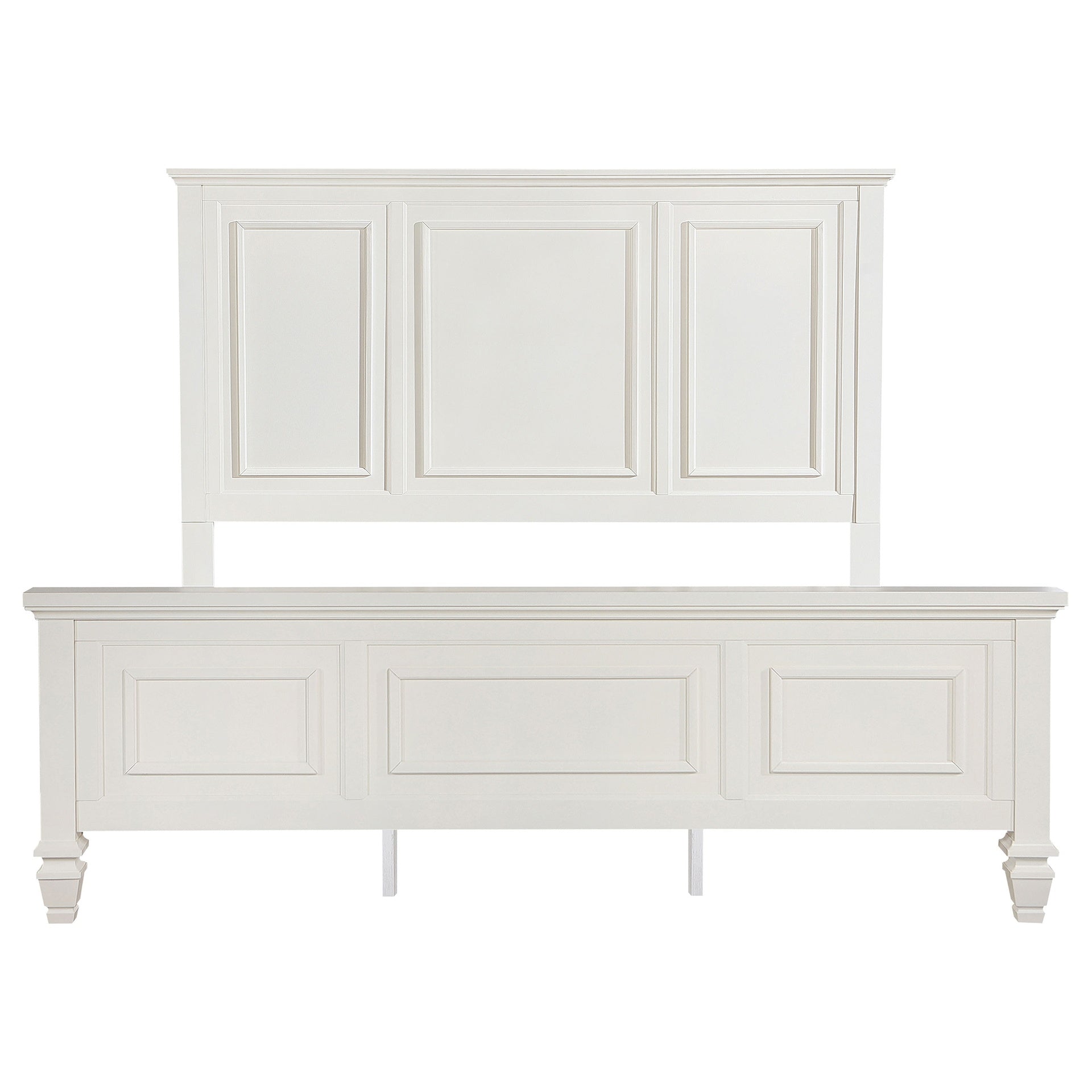 Chelema Cream White Beach 63-inch Eastern King Wood Panel Bed