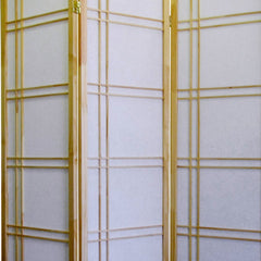 70" Tall 3-Panel Screen / Room Divider "Girard" with Natural Wood finish