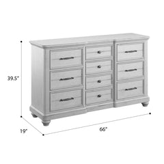 Gray 10-Drawer Dresser