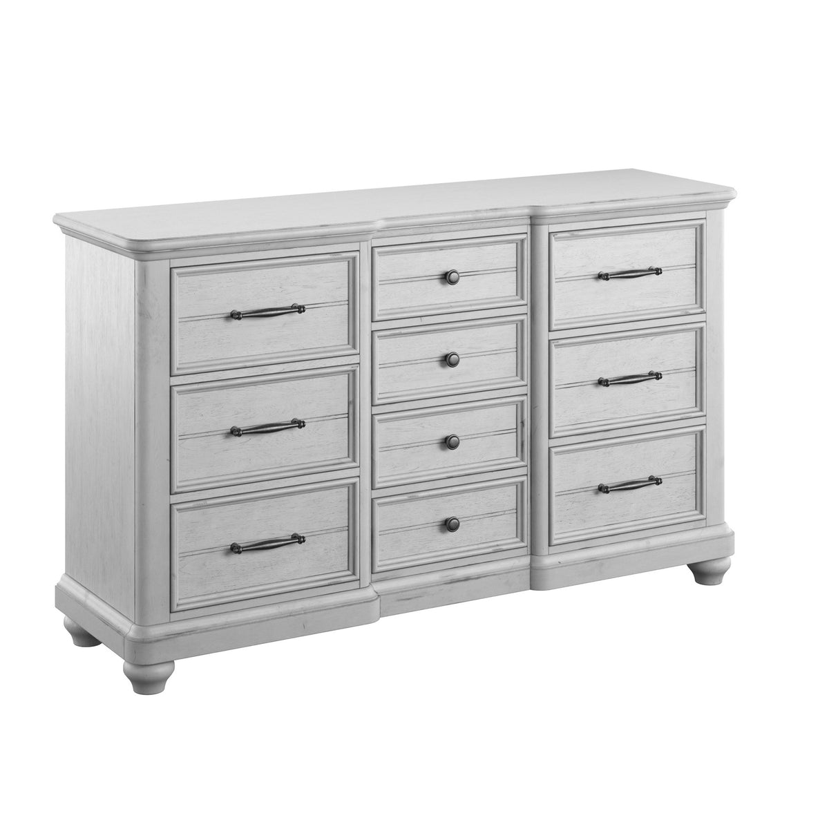Gray 10-Drawer Dresser