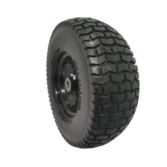 13x5.00-6 Flat Free Tire and Wheel Assemblies - Compatible for 13x5-6 Solid Rubbe Riding Lawn Mower Wheels and Tires - With 3" Centered Hub and 3/4" Bushings (Extra 5/8" Bushings)