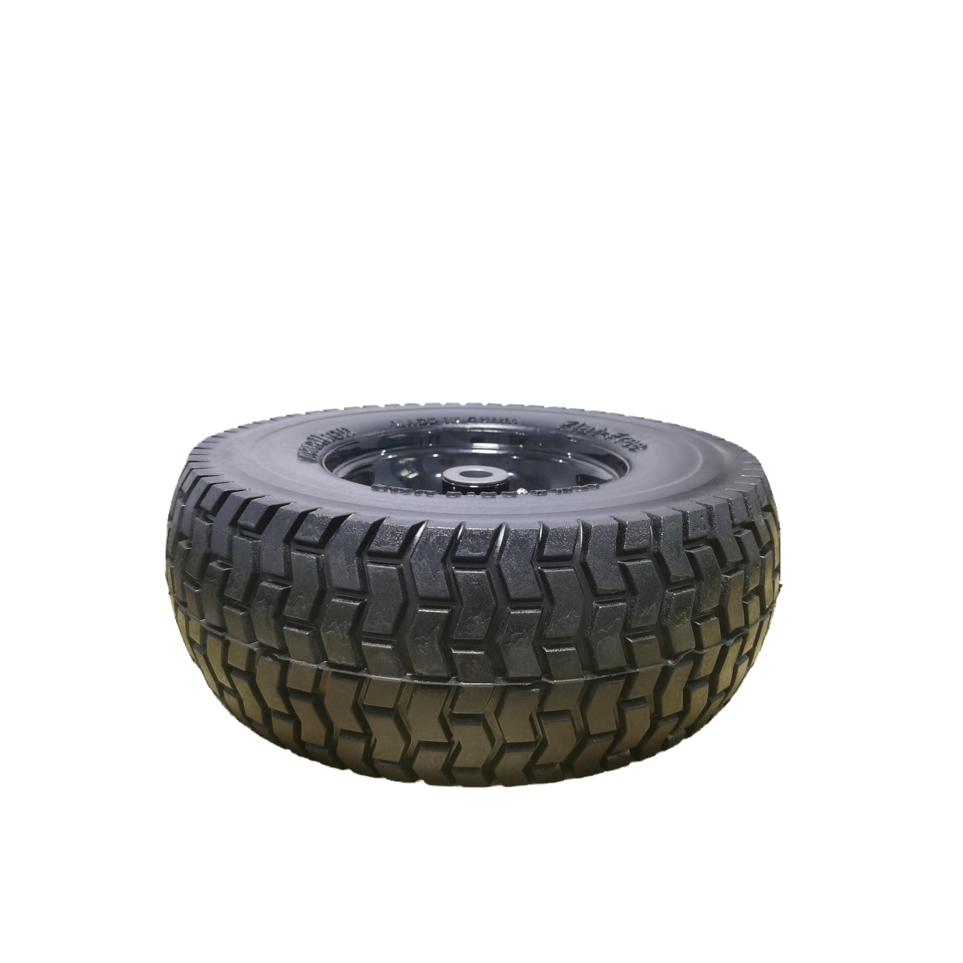 13x5.00-6 Flat Free Tire and Wheel Assemblies - Compatible for 13x5-6 Solid Rubbe Riding Lawn Mower Wheels and Tires - With 3" Centered Hub and 3/4" Bushings (Extra 5/8" Bushings)