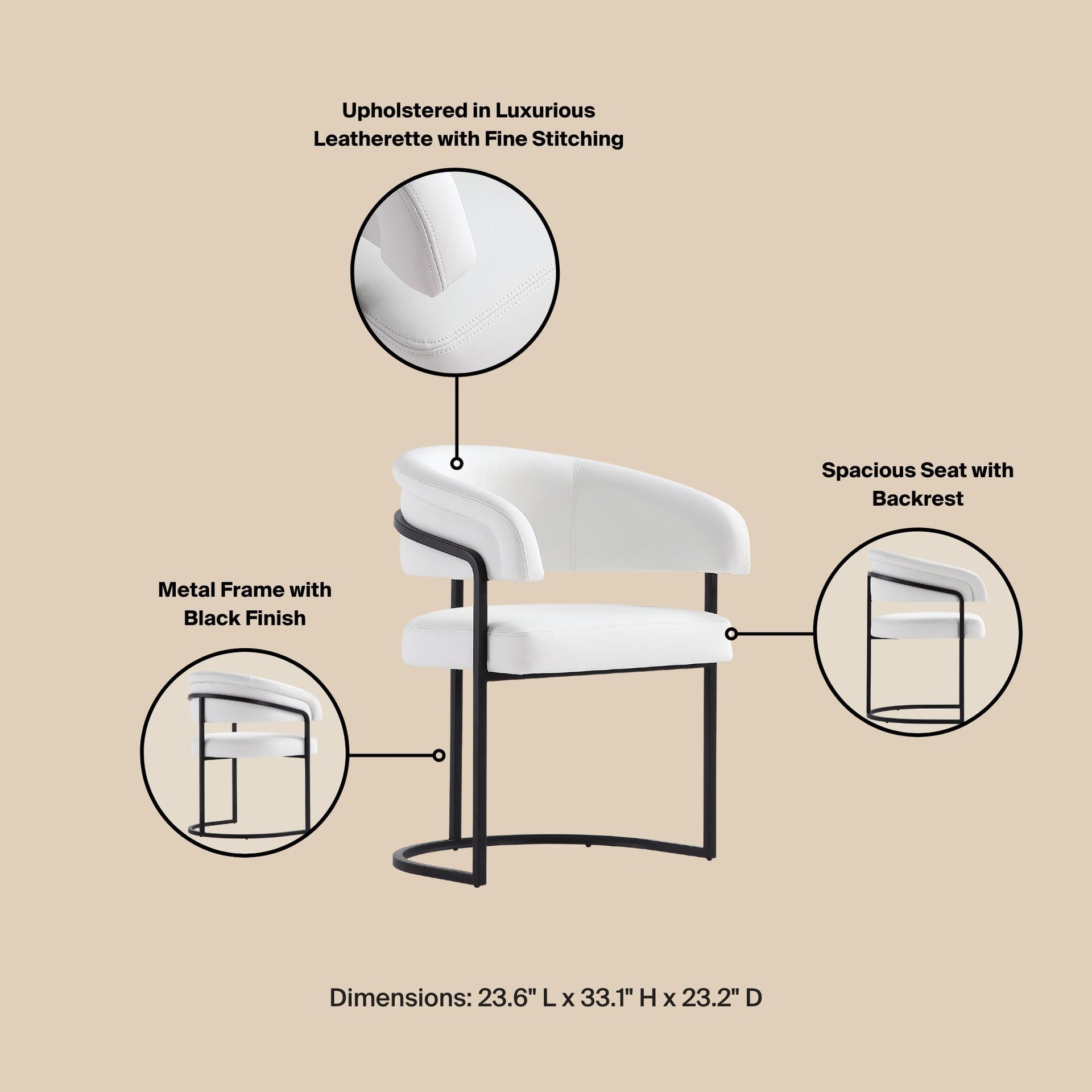 Dining Chair in White