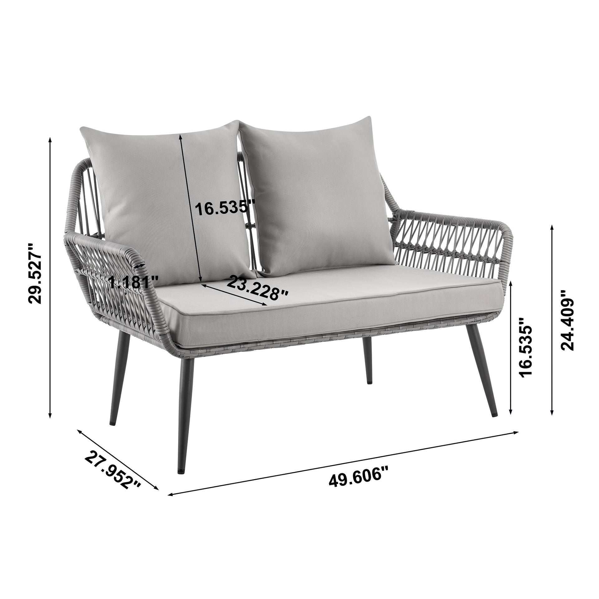 4-Piece Conversation Set in Gray