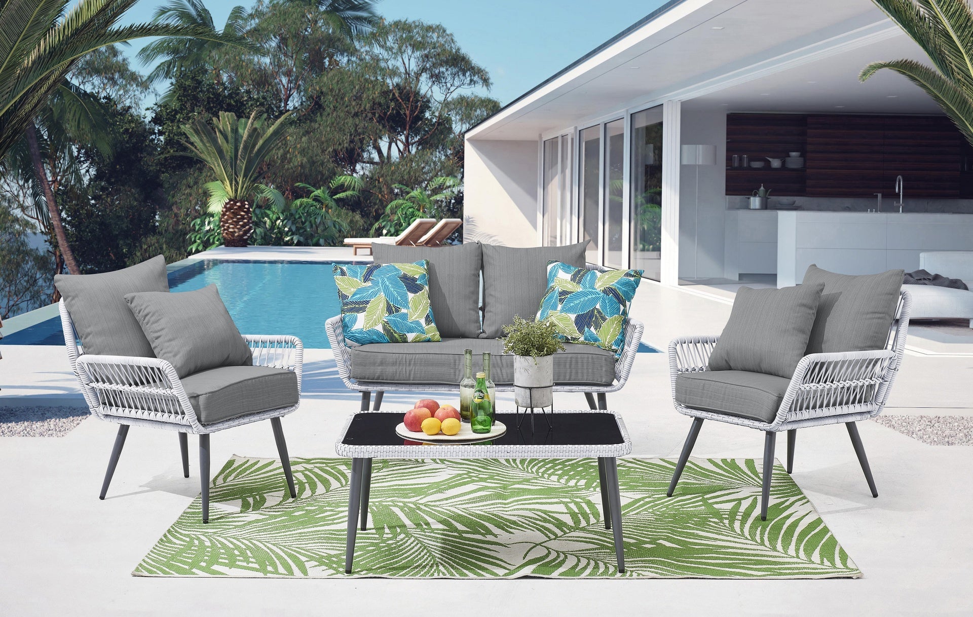 4-Piece Conversation Set in Gray