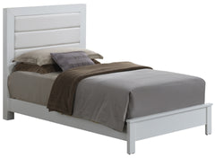 Contemporary Twin Bed In Elegant White