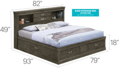 Timeless Gray King Bed For Elegant Bedrooms