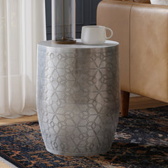 Johnsen 15 inch Geometric Pattern Accent Table