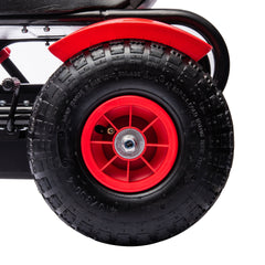 Aosom Kids Pedal Go Kart, Outdoor Ride on Toys with Adjustable Seat, Sharp Handling, Handbrake, 4 Non-Slip Rubber Wheels for Boys & Girls Aged 5-12 Years Old, Red
