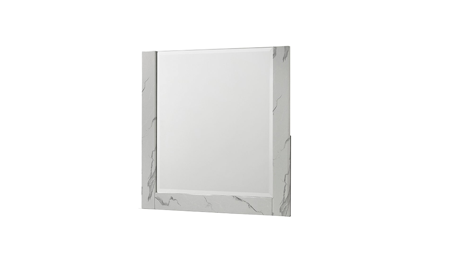 Mist Mirror White – Two-Tone High-Gloss Marble & Lacquer Frame with Oversized Reflective Surface(INCLUDES MIRROR ONLY)  same as B009P309327 (CA inventory)