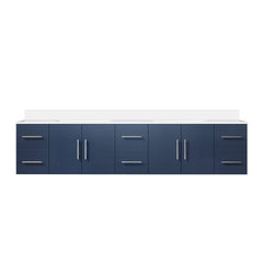 Navy Blue Double Bath Vanity 84 in. W x 22 in. D, with Cultured Marble Top