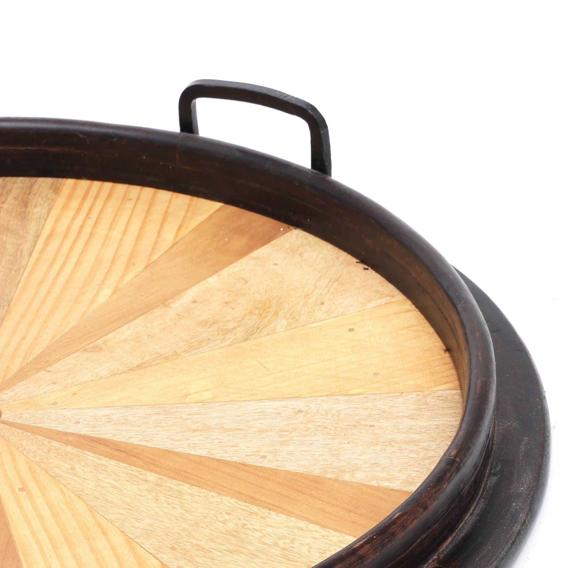 Handmade Wooden Round Tray/Décor & Serving Tray/Platter - 23.5"