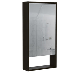Mariana Medicine Cabinet, One External Shelf, Single Door Mirror Two Internal Shelves -Black
