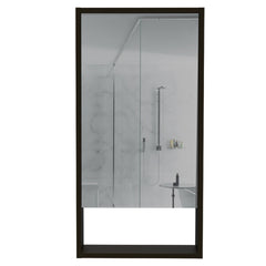 Mariana Medicine Cabinet, One External Shelf, Single Door Mirror Two Internal Shelves -Black