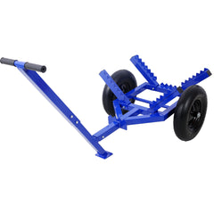 LOG DOLLY WITH LOAD BINDER AND CHOKER CHAIN 440LB ,With 2PCS 16in Air Tires, Blue Color Frame