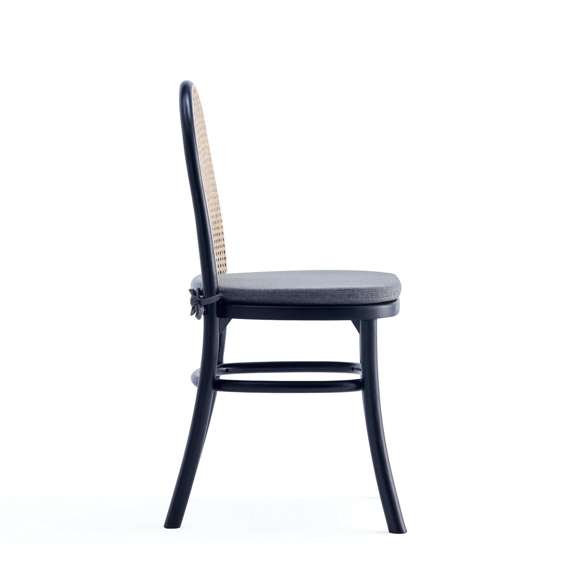 Dining Chair - Set of 2 in Black and Gray