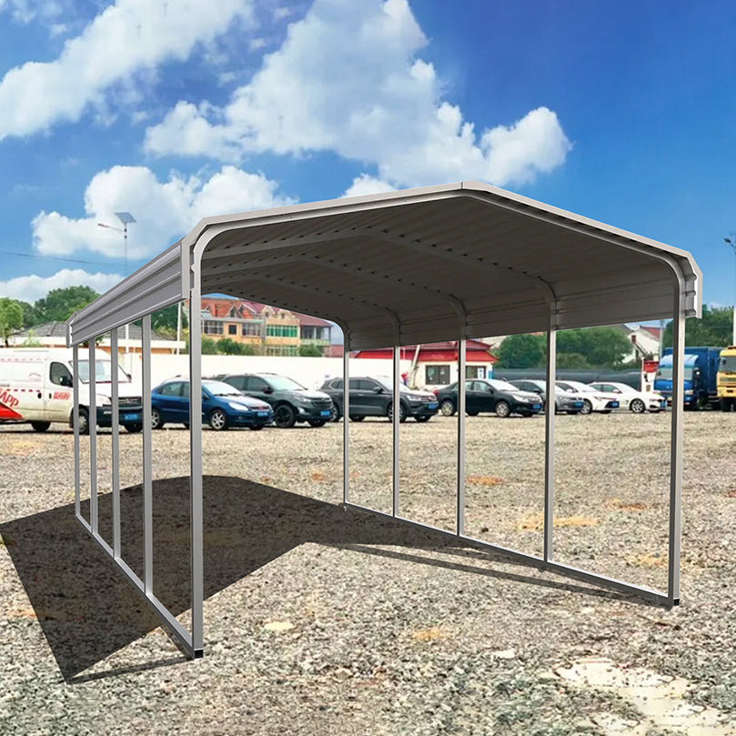 11FT x 20FT Metal Carport – Reinforced Steel Roof Shelter for Outdoor Parking