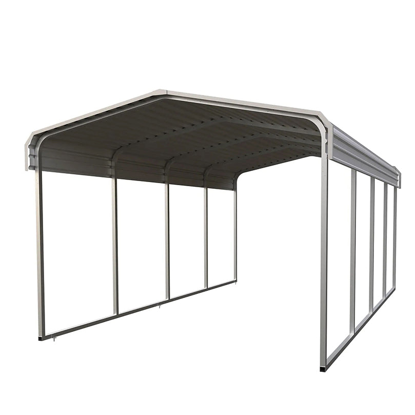 11FT x 20FT Metal Carport – Reinforced Steel Roof Shelter for Outdoor Parking