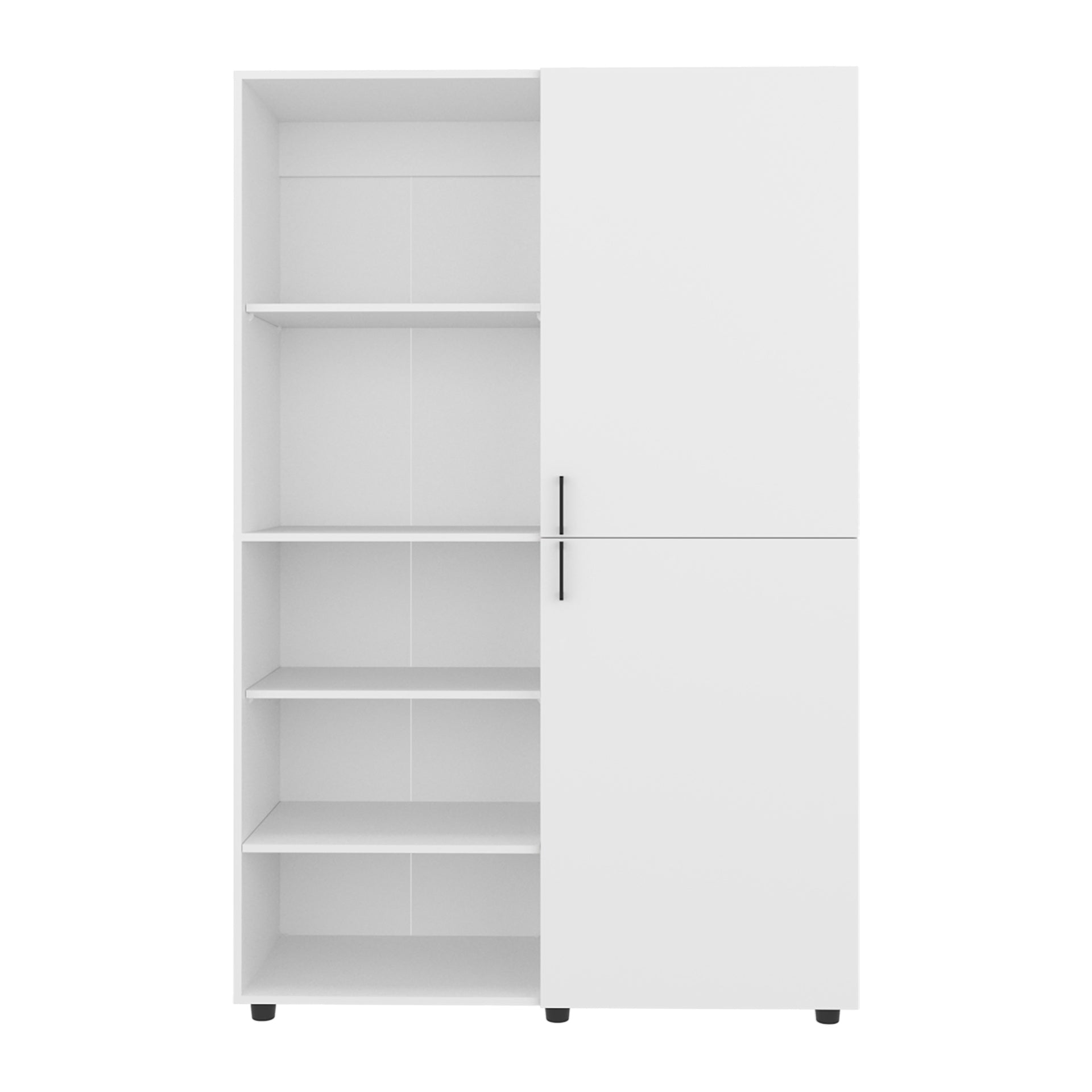 Eco High One Door Freestanding Armoire With Hanging Rod And Interior Shelves, Compact Bedroom Wardrobe, White