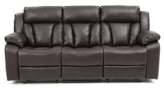 Daria G686-RS Reclining Sofa , DARK BROWN