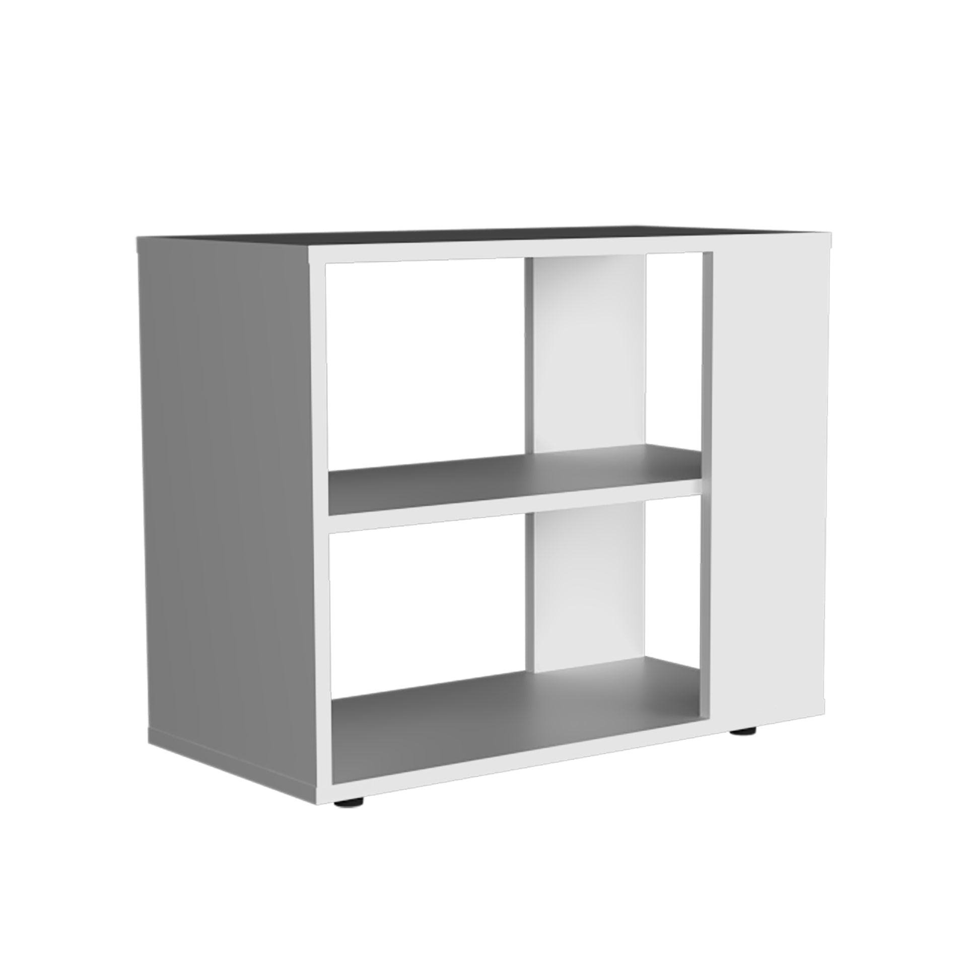 Garden 19,7" High Side Table , End Table, Sofa Table with Two Shelves White