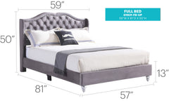 Stylish Transitional Full Upholstered Bed