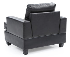 Elegant Black Saddle Arm Chair