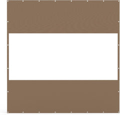 Heavy Duty Outdoor Clear Panel Curtain, 18 oz Waterproof PVC Polyester Curtain, Weather Resistant & Tearproof for Patios, Gazebos, Pergolas, Privacy Screen (8'H x 8'W, Brown)