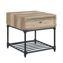 Brantley Oak & Sandy Gray Finish End Table