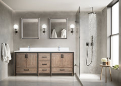 Rustic Barnwood Double Bath Vanity 80 in. W x 22 in. D, and 30 in. Mirrors