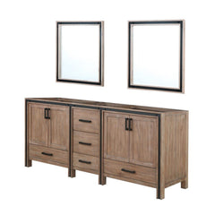 Rustic Barnwood Double Bath Vanity 80 in. W x 22 in. D, and 30 in. Mirrors