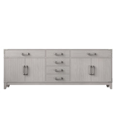White Oak Double Bath Vanity 84 in. W x 22 in. D