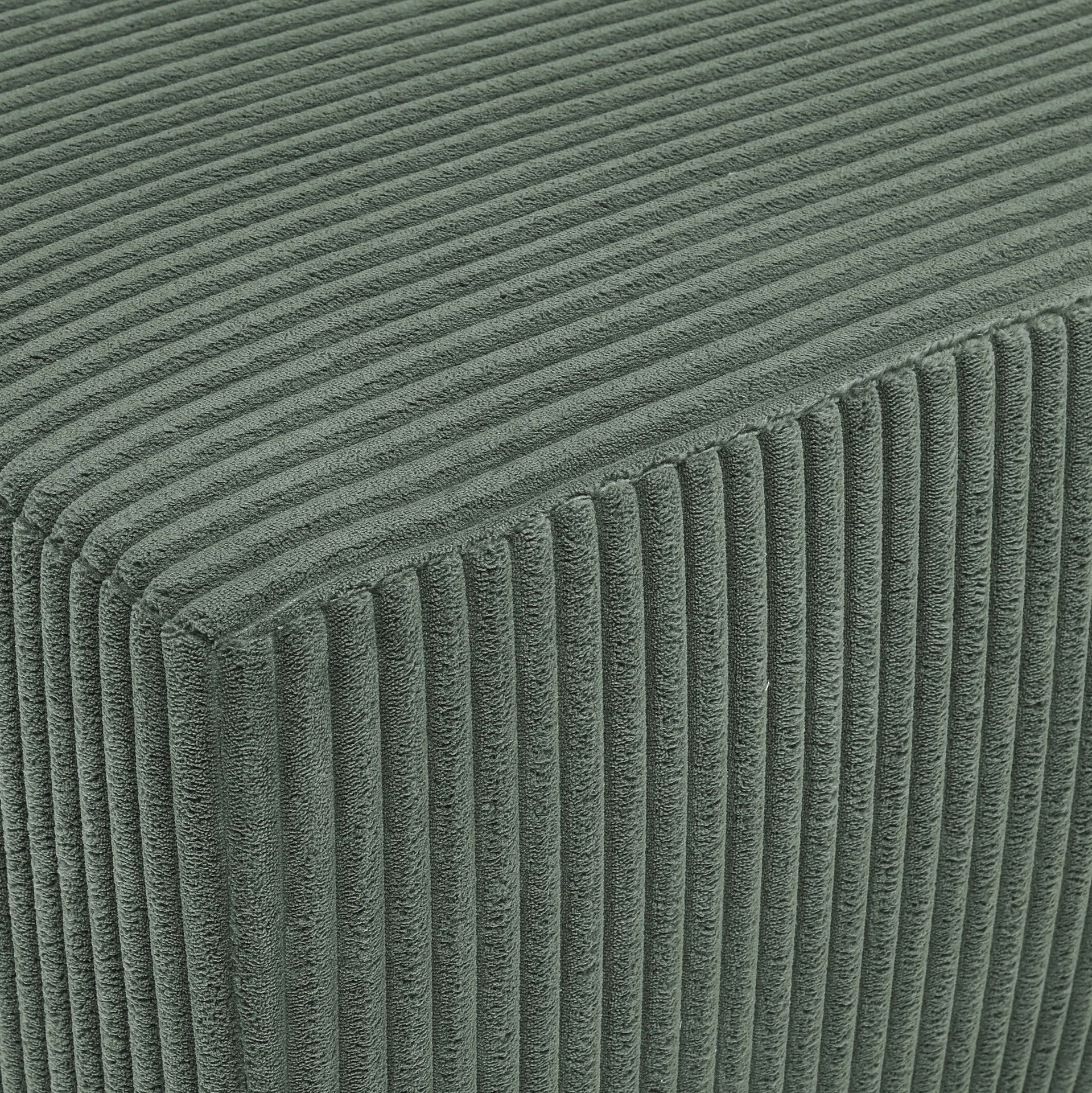 Full Compressed Corduroy Upholstered U-Shape Sectional with Moveable Ottoman - No Assembly Needed