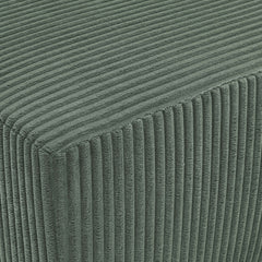 Full Compressed Corduroy Upholstered U-Shape Sectional with Moveable Ottoman - No Assembly Needed