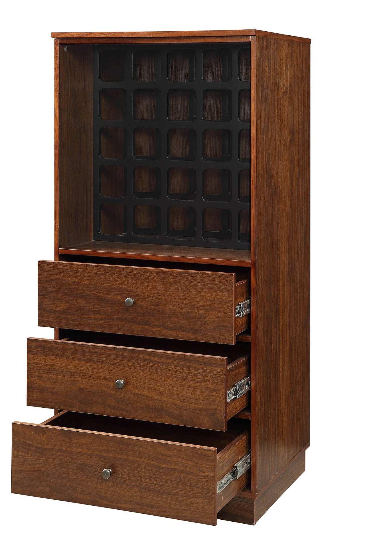 Wiesta Walnut Finish Wine Cabinet