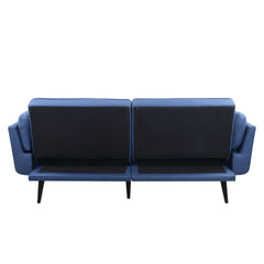 Nafisa Blue Fabric Adjustable Sofa & Ottoman