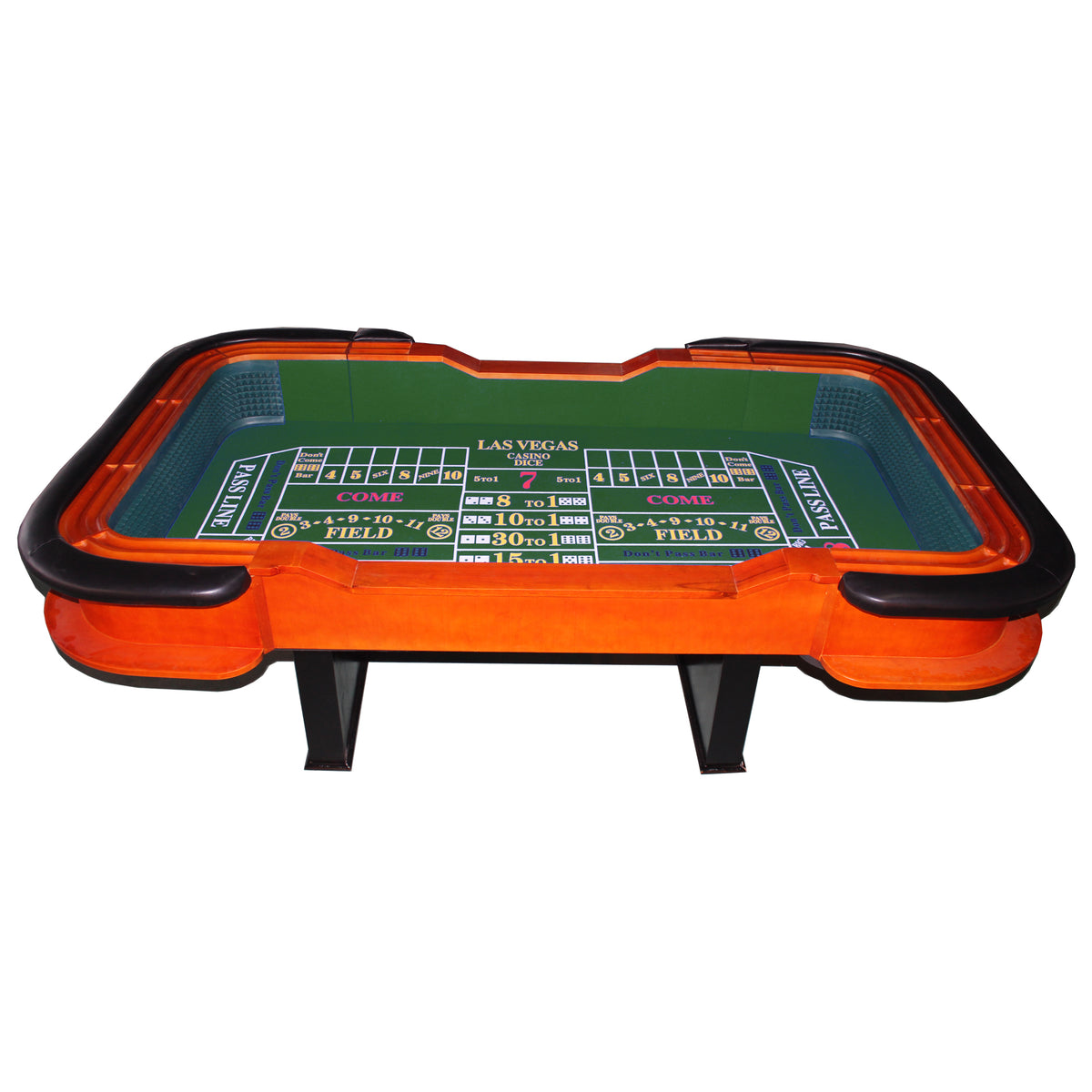 93" Deluxe Casino Dice Game Craps Table with Felt Diamond Pyramid Bumper Rubber Design, Green