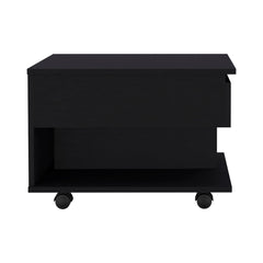 Luanda Lift Top Coffee Table, Casters, One Shelf -Black