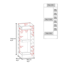 Lyman 46" Tall 3-Tier Corner Bar Cabinet with Fourteen Wine Bottle Cubbies, Living Room, Liquor Cabinet, Storage Cabinet White