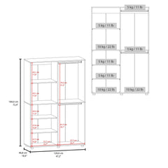 Eco High One Door Freestanding Armoire With Hanging Rod And Interior Shelves, Compact Bedroom Wardrobe, Black