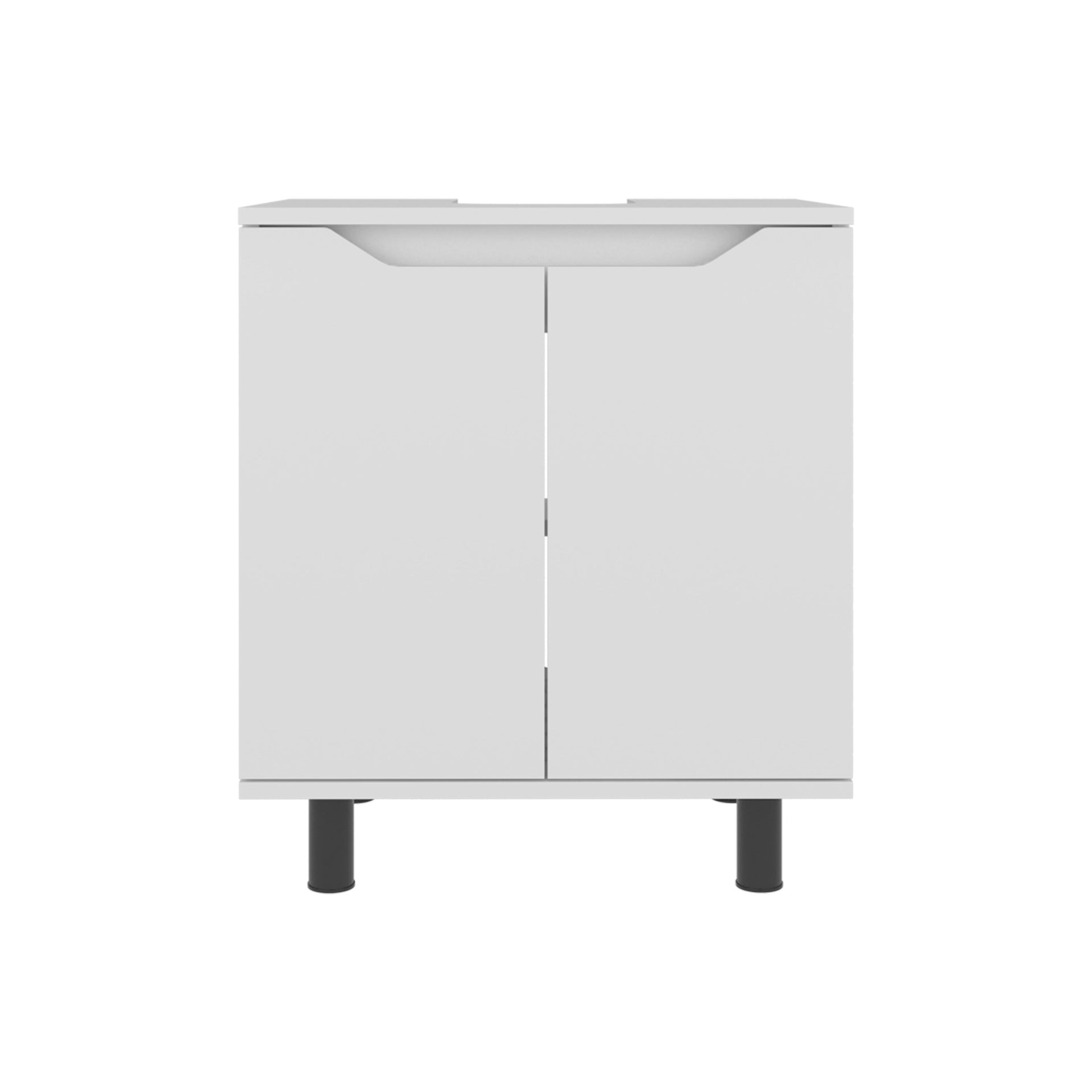 White Bathroom Vanity Cabinet for Pedestal Sink