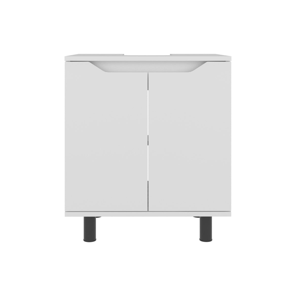 White Bathroom Vanity Cabinet for Pedestal Sink