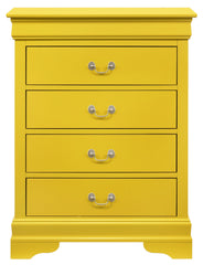 Phillipe G3102-BC 4 Drawer Chest , Yellow